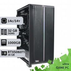 Ігровий комп'ютер GamePC Ultra #514 Core Ultra 5 245KF/32 GB/SSD 1TB/GeForce RTX 5060Ti 16GB