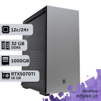 Робоча станція PowerUp Desktop #643 Ryzen 9 9900x/32 GB/SSD 1TB/GeForce RTX 5070Ti 16GB