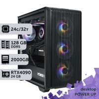 Робоча станція PowerUp Desktop #373 Core i9 14900K/128 GB/SSD 2TB/GeForce RTX 4090 24GB