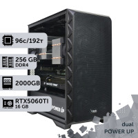 Двопроцесорна робоча станція PowerUp #549 AMD EPYC 7642 x2/256 GB/SSD 2TB/GeForce RTX 5060Ti 16GB