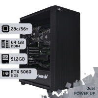 Двопроцесорна робоча станція PowerUp #557 Xeon E5 2680 v4 x2/64 GB/SSD 512GB/GeForce RTX 5060 8GB