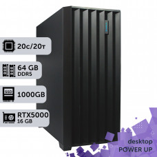 Робоча станція PowerUp Desktop #506 Core Ultra 7 265KF/64 GB/SSD 1TB/NVIDIA Quadro RTX5000 16GB