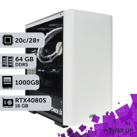AI Workstation PowerUp #0 Core i7 14700K/64 GB/SSD 1TB/GeForce RTX 4080 Super 16GB