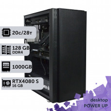 Робоча станція PowerUp Desktop #354 Core i7 14700K/128 GB/SSD 1TB/GeForce RTX 4080 Super 16GB