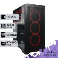 Робоча станція PowerUp Desktop #446 Core i5 13400F/32 GB/SSD 1TB/NVIDIA Quadro RTX4000 8GB