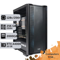 Комп'ютер Power Up #3 для 3Ds Max&Corona Renderer/AMD EPYC 7763 x2/256 GB/SSD 2TB/NVIDIA Quadro RTX A4000 16GB