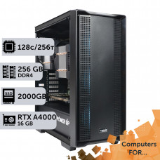 Комп'ютер Power Up #3 для 3Ds Max&Corona Renderer/AMD EPYC 7763 x2/256 GB/SSD 2TB/NVIDIA Quadro RTX A4000 16GB