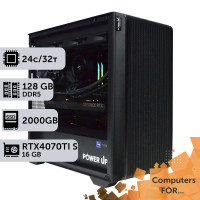 Комп'ютер Power Up #9 для DaVinci Resolve/Core i9 14900K/128 GB/HDD 6 TB/SSD 2TB/GeForce RTX 4070Ti Super 16GB