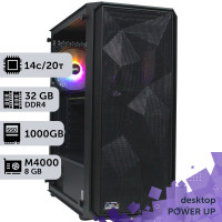 Робоча станція PowerUp Desktop #689 Core i5 14600K/32 GB/SSD 1TB/NVIDIA Quadro M4000 8GB