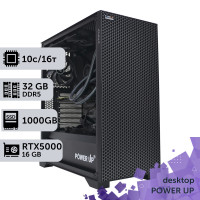 Робоча станція PowerUp Desktop #449 Core i5 13400F/32GB/HDD 2TB/SSD 1TB/NVIDIA Quadro RTX5000 16GB