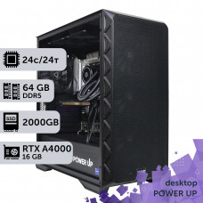 Робоча станція PowerUp Desktop #523 Core Ultra 9 285K/64 GB/SSD 2TB/NVIDIA Quadro RTX A4000 16GB