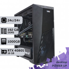 Робоча станція PowerUp Desktop #536 Core Ultra 9 285K/192 GB/SSD 1TB/GeForce RTX 4080 Super 16GB