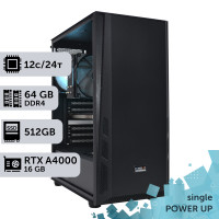 Робоча станція PowerUp #131 Xeon E5 2690 v3/64 GB/SSD 512GB/NVIDIA Quadro RTX A4000 16GB