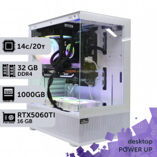 Робоча станція PowerUp Desktop #704 Core i5 14600K/32 GB/SSD 1TB/GeForce RTX 5060Ti 16GB