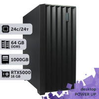 Робоча станція PowerUp Desktop #524 Core Ultra 9 285K/64 GB/SSD 1TB/NVIDIA Quadro RTX5000 16GB