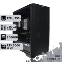 Двопроцесорна робоча станція PowerUp #538 AMD EPYC 7B13 x2/256 GB/SSD 2TB/NVIDIA Quadro RTX5000 16GB