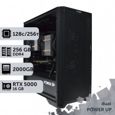 Двопроцесорна робоча станція PowerUp #538 AMD EPYC 7B13 x2/256 GB/SSD 2TB/NVIDIA Quadro RTX5000 16GB