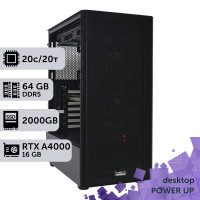 Робоча станція PowerUp Desktop #505 Core Ultra 7 265KF/64GB/SSD 2TB/NVIDIA Quadro RTX A4000 16GB