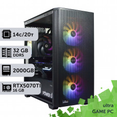 Ігровий комп'ютер GamePC Ultra #462 Core i5 14600K/32 GB/SSD 2TB/GeForce RTX 5070Ti 16GB