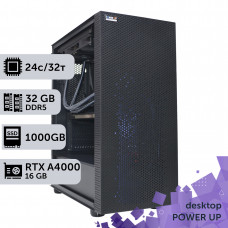 Робоча станція PowerUp Desktop #243 Core i9 13900K/32 GB/SSD 1TB/NVIDIA Quadro RTX A4000 16GB