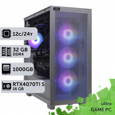Ігровий комп'ютер GamePC Ultra #369 Ryzen 9 5900x/32 GB/SSD 1TB/GeForce RTX 4070Ti Super 16GB