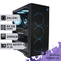 Робоча станція PowerUp Desktop #533 Core Ultra 9 285K/64 GB/SSD 2TB/GeForce RTX 4070Ti Super 16GB