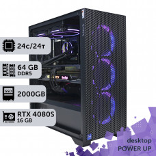 Робоча станція PowerUp Desktop #534 Core Ultra 9 285K/64 GB/HDD 4 TB/SSD 2TB/GeForce RTX 4080 Super 16GB