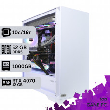 Ігровий комп'ютер GamePC TOP #458 Core i5 14400F/32 GB/SSD 1TB/GeForce RTX 4070 12GB