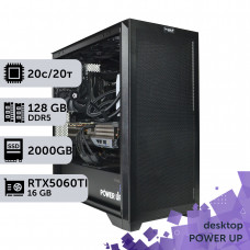 Робоча станція PowerUp Desktop #721 Core Ultra 7 265KF/128 GB/SSD 2TB/GeForce RTX 5060Ti 16GB