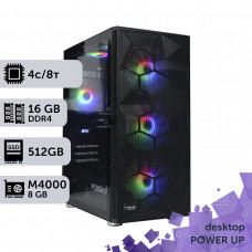 Робоча станція PowerUp Desktop #686 Core i3 12100F/16 GB/SSD 512GB/NVIDIA Quadro M4000 8GB