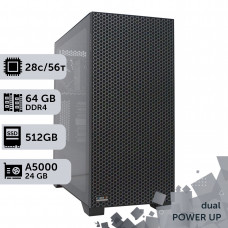 Двопроцесорна робоча станція PowerUp #230 Xeon E5 2680 v4 x2/64 GB/HDD 2 TB/SSD 512GB/NVIDIA Quadro RTX A5000 24GB