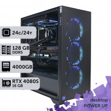 Робоча станція PowerUp Desktop #535 Core Ultra 9 285K/128 GB/SSD 4TB/GeForce RTX 4080 Super 16GB