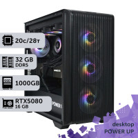 Робоча станція PowerUp Desktop #572 Core i7 14700K/32 GB/SSD 1TB/GeForce RTX 5080 16GB
