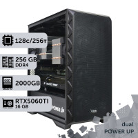 Двопроцесорна робоча станція PowerUp #554 AMD EPYC 7763 x2/256 GB/SSD 2TB/GeForce RTX 5060Ti 16GB