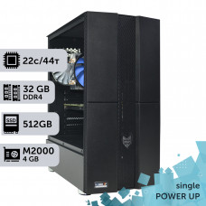 Робоча станція PowerUp #208 Xeon E5 2699 v4/32 GB/SSD 512GB/NVIDIA Quadro M2000 4GB