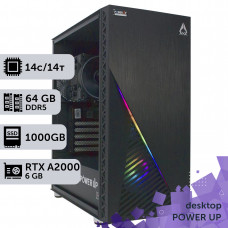 Робоча станція PowerUp Desktop #582 Core Ultra 5 245KF/64 GB/SSD 1TB/NVIDIA Quadro RTX A2000 6GB