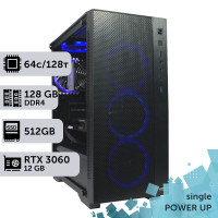 Робоча станція PowerUp #255 AMD EPYC 7702/128 GB/HDD 2 TB/SSD 512GB/GeForce RTX 3060 12GB