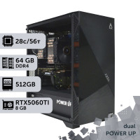 Двопроцесорна робоча станція PowerUp #541 Xeon E5 2690 v4 x2/64 GB/SSD 512GB/GeForce RTX 5060Ti 8GB