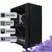 Робоча станція PowerUp Desktop #509 Core Ultra 7 265KF/64 GB/SSD 1TB/GeForce RTX 4060 8GB