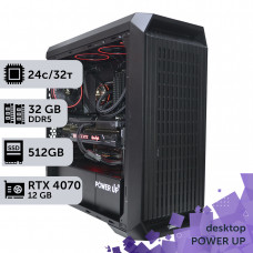 Робоча станція PowerUp Desktop #253 Core i9 13900K/32 GB/SSD 512GB/GeForce RTX 4070 12GB