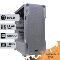 Комп'ютер Power Up #4 для Photoshop/Ryzen 5 7500F/64 GB/SSD 2TB/NVIDIA Quadro P4000 8GB