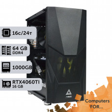 Комп'ютер Power Up #8 для DaVinci Resolve/Core i7 13700K/64 GB/HDD 2 TB/SSD 1TB/GeForce RTX 4060Ti 16GB