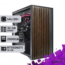 Ігровий комп'ютер GamePC TOP #501 Core i5 14600K/32 GB/SSD 2TB/GeForce RTX 5060Ti 16GB