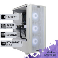 Робоча станція PowerUp Desktop #404 Core i5 14600K/32 GB/SSD 1TB/GeForce RTX 4070Ti Super 16GB