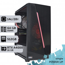 Робоча станція PowerUp #181 Xeon E5 2680 v4/64 GB/HDD 1 TB/SSD 512GB/NVIDIA Quadro RTX A4000 16GB