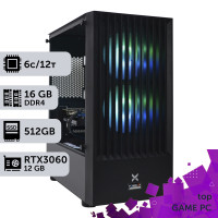Ігровий комп'ютер GamePC TOP #205 Core i5 12400F/16 GB/SSD 512GB/GeForce RTX 3060 12GB