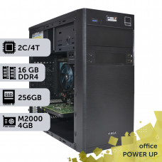 Офісний ПК PowerUp #49 Core i3 6100/16 GB/SSD 256GB/NVIDIA Quadro M2000 4GB