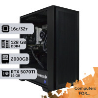 Комп'ютер Power Up #20 для DaVinci Resolve/Ryzen 9 7950x/128 GB/HDD 6 TB/SSD 2TB/GeForce RTX 5070Ti 16GB