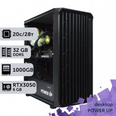 Робоча станція PowerUp Desktop #481 Core i7 14700K/32 GB/SSD 1TB/GeForce RTX 3050 6GB