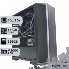 Двопроцесорна робоча станція PowerUp #158 Xeon E5 2673 v4 x2/64 GB/HDD 1 TB/SSD 256GB/NVIDIA Quadro M2000 4GB